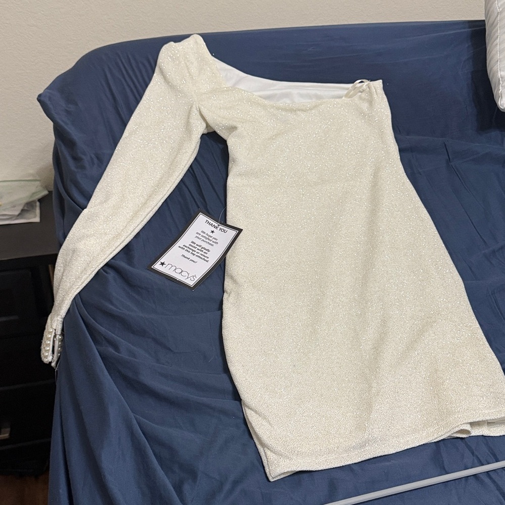 One shoulder sparkling dress (S)
